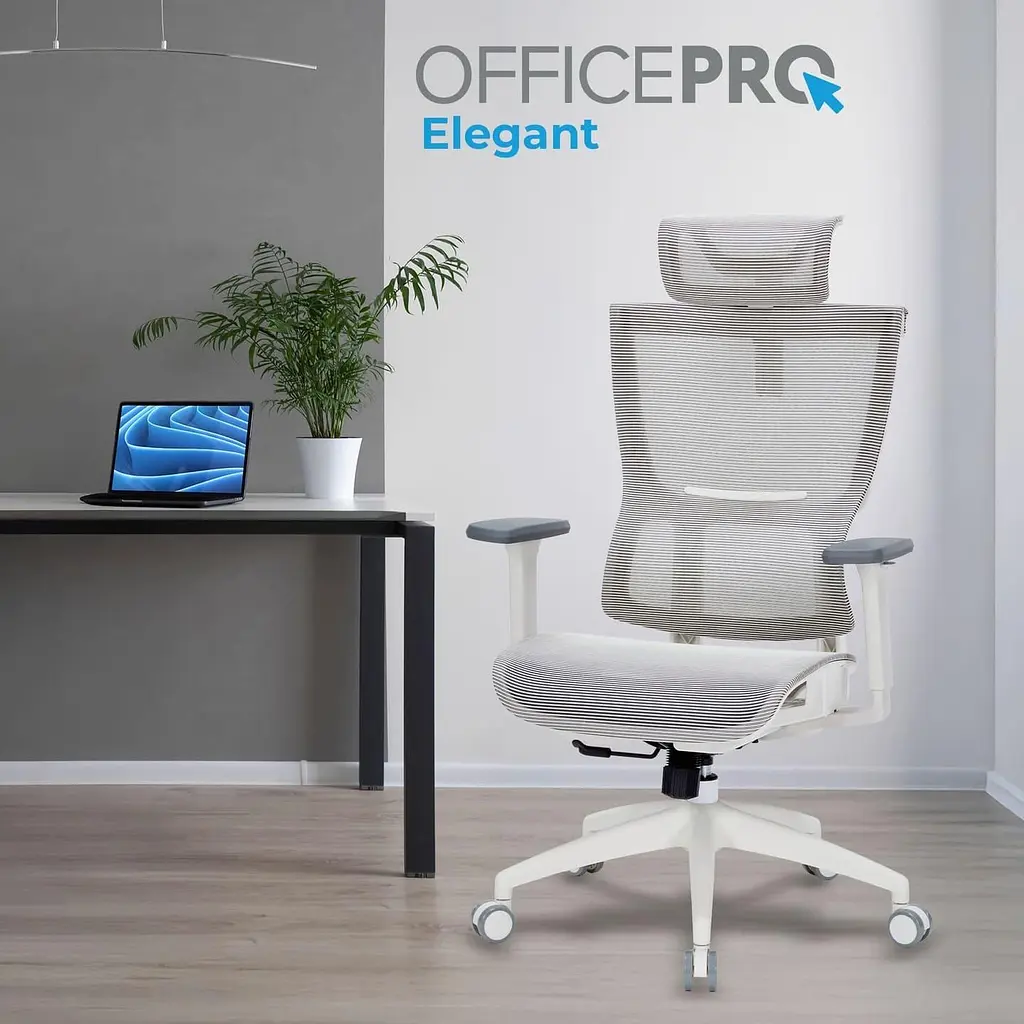 Офісне крісло OfficePro Elegant OC660-W-LG-LG (OC660-W-LG-LG) - фото 7