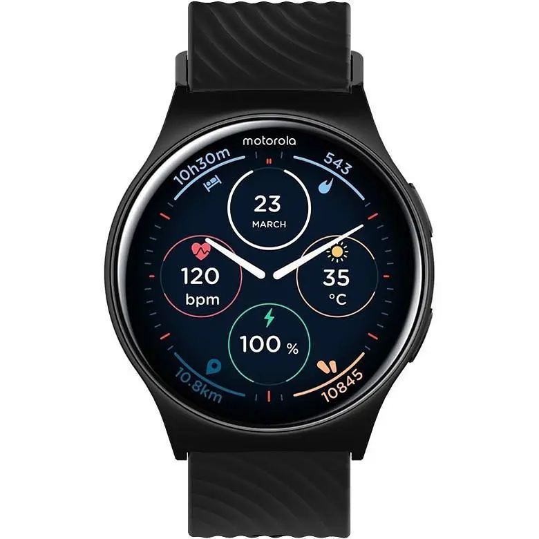 Смарт-годинник Motorola Moto Watch 120 Phantom Black (MOSWZ120-PB) [138667] - фото 2