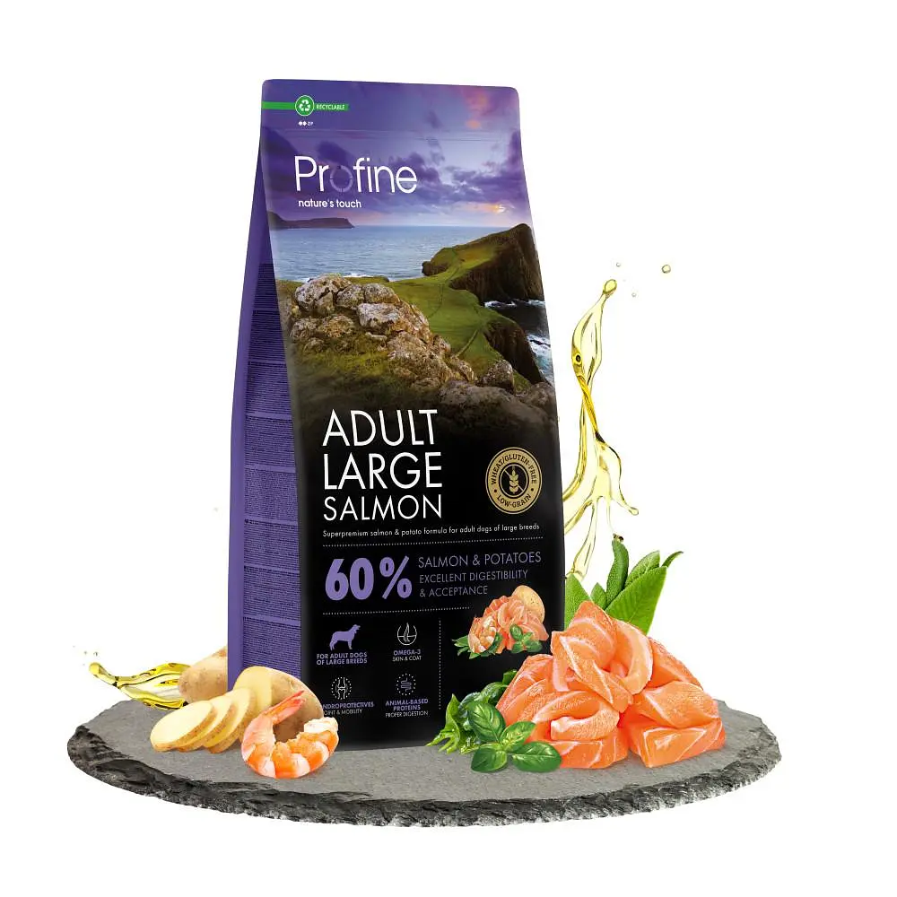 Корм сухой Profine Large Salmon and Potatoes для взрослых собак больших пород, с лососем и картофелем, 12 кг - фото 2