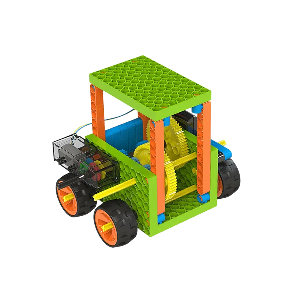 Конструктор Zephyr Blix Gear Box полипропиленовый развивающий с моторчиком 100 элементов 10 моделей - фото 2