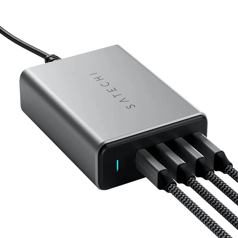 Сетевое зарядное устройство для Satechi 165 W USB-C 4-Port PD GaN Charger Space Gray (ST-UC165GM-EU) - фото 4