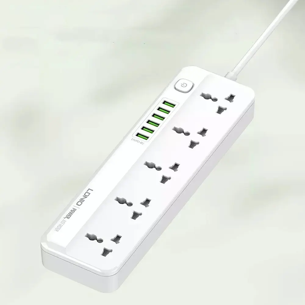 Мережевий зарядний пристрій подовжувач Ldnio SC5614 6 USB 5 розеток 2m білий - фото 5
