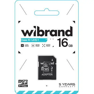 Карта памяти Wibrand 16GB microSD class 10 UHS-I (WICDHU1/16GB-A) - фото 2