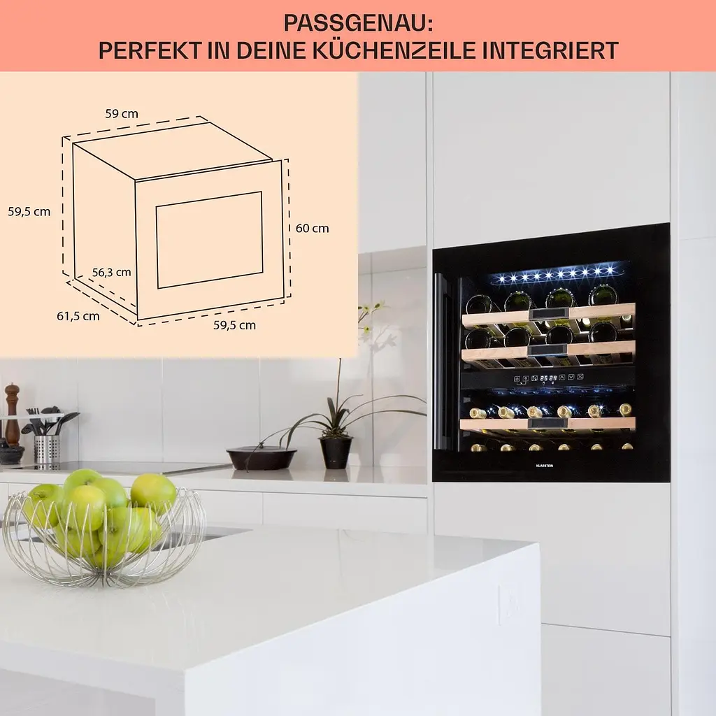 Винный холодильник встроенный Klarstein Vinsider 36 Onyx Edition (10038404) - фото 6