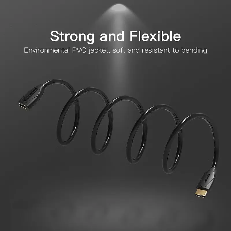 Кабель HDMI M - F (подовжувач), 2.0 м, V2.0, 4K 60Hz PVC Vention - фото 8