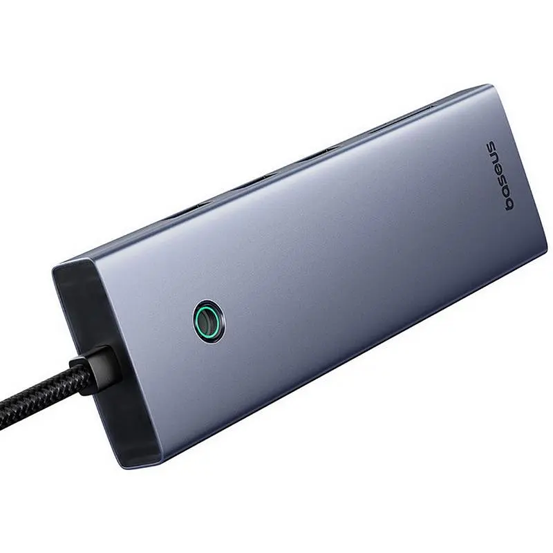 Перехідник HUB Baseus UltraJoy 10-Port (Type-C to HDMI+VGA+USB3.0*3+PD+RJ45+SD/TF3+3.5mm) (80C8) Slate Grey - фото 4