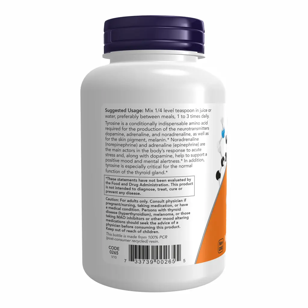 Амінокислота Now Foods L-Tyrosine Powder 113 г - фото 3