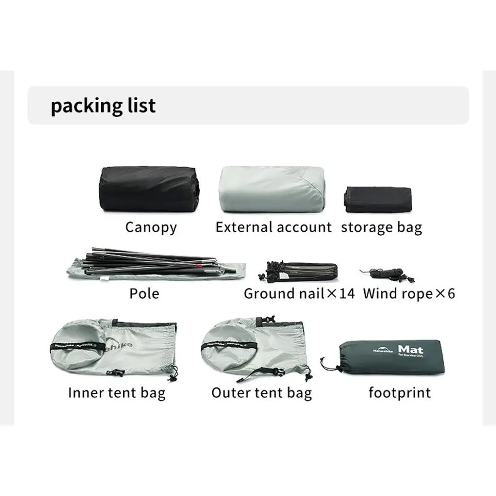 Палатка двухместная облегченная Naturehike Star River UL CNK2450WS022 (Коричневый) - фото 9