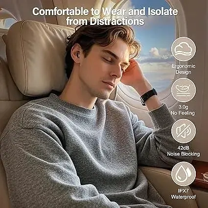 Бездротові навушники ZYHKON SU9 для сну Bluetooth 5.4 кейс із сенсорним екраном - фото 5