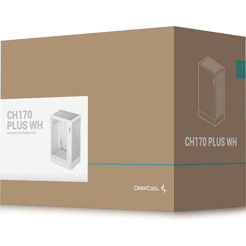 Корпус Deepcool CH170 PLUS без БЖ White (R-CH170-WHNGM0-G) - фото 11