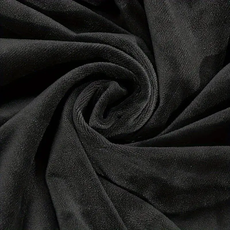 Эластичный чехол на игровое/компьютерное кресло Semi Chair Cover Velvet с подлокотниками - Black - XL - фото 2