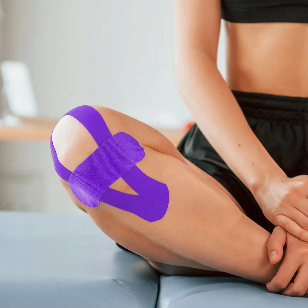 Стрічка кінезіологічна (кінезіо тейп) 4FIZJO 5 см x 5 м 4FJ0626 Violet (P-5907739318817) - фото 5