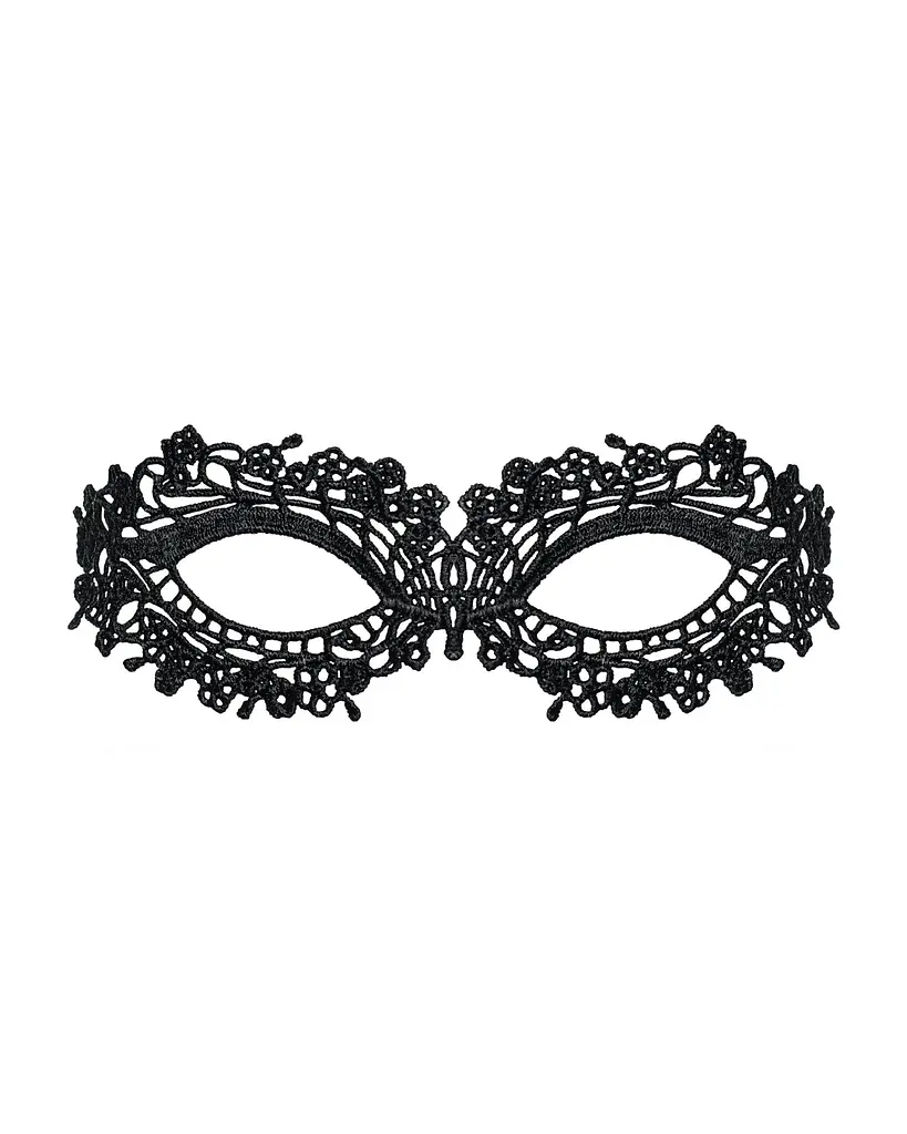 Мереживна маска Obsessive A710 mask, єдиний розмір, чорна - фото 2