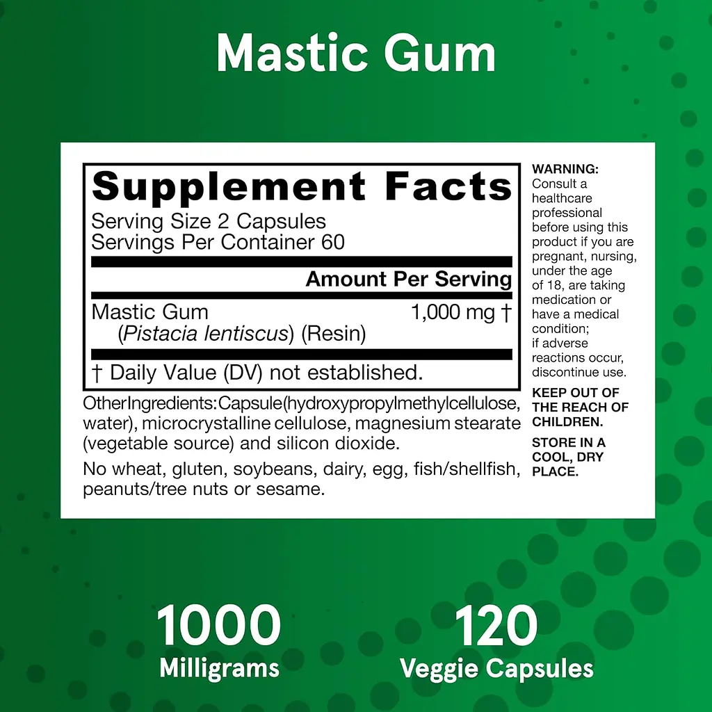 Смола Jarrow Formulas Mastic Gum 120 таблеток - фото 8