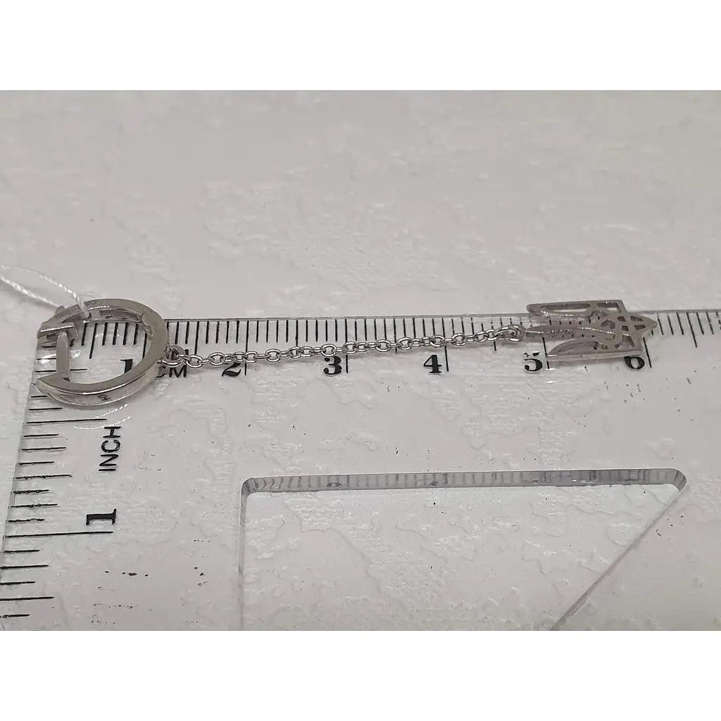 Срібні асиметричні сережки Ірій Тризуб. 40024.1 - фото 4