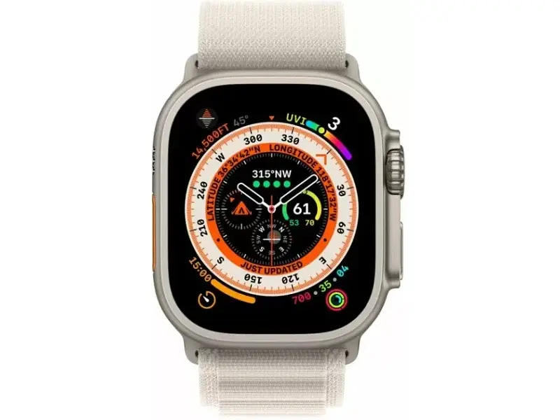 Смарт-годинник Apple Watch Ultra GPS + Cellular 49mm Titanium Case with Starlight Alpine Loop - Medium MQFR3 UA - фото 4