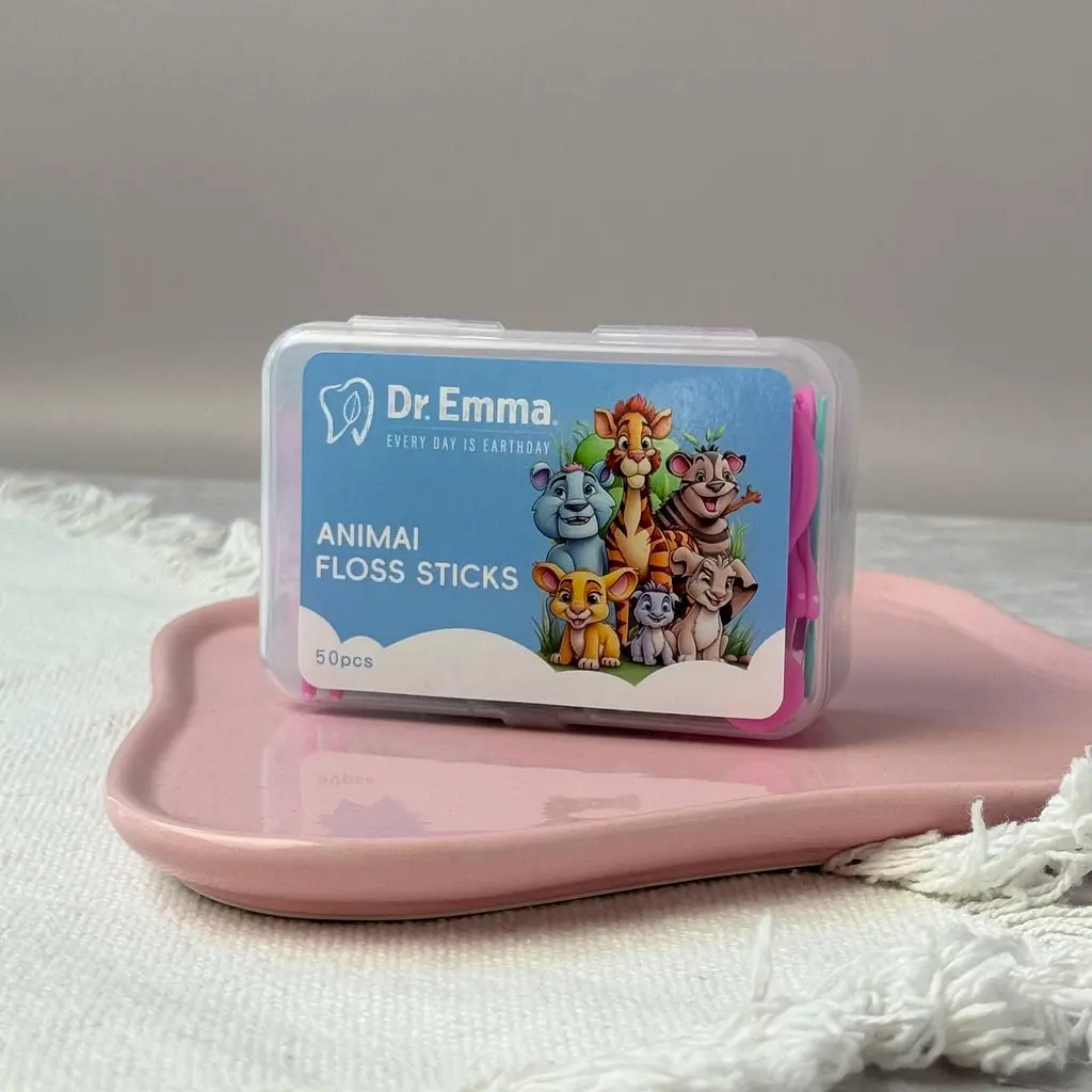 Дитячі флоси Dr. Emma Animal Floss Sticks, 50 шт