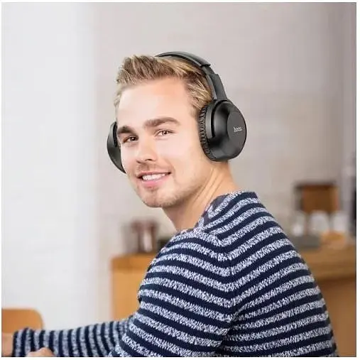 Навушники бездротові Hoco Art sount BT Headset W33 повнорозмірні сині 6931474755087 - фото 5