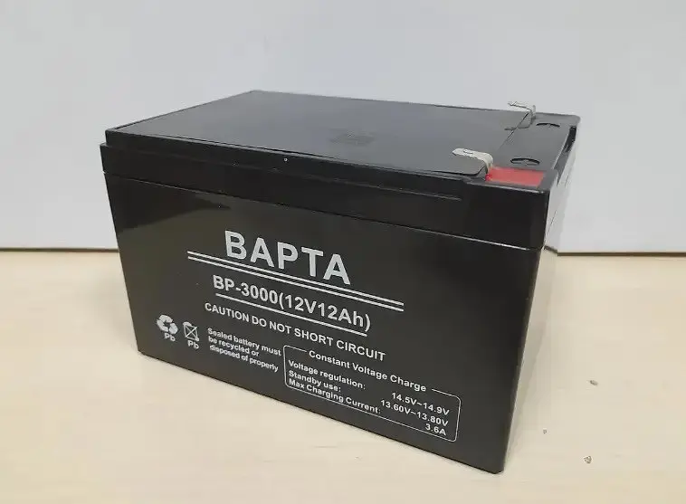 Свинцово-кислотный аккумулятор Варта BP-3000 аккумуляторная батарея для бесперебойника 12В 12.0Ач Черный - фото 6