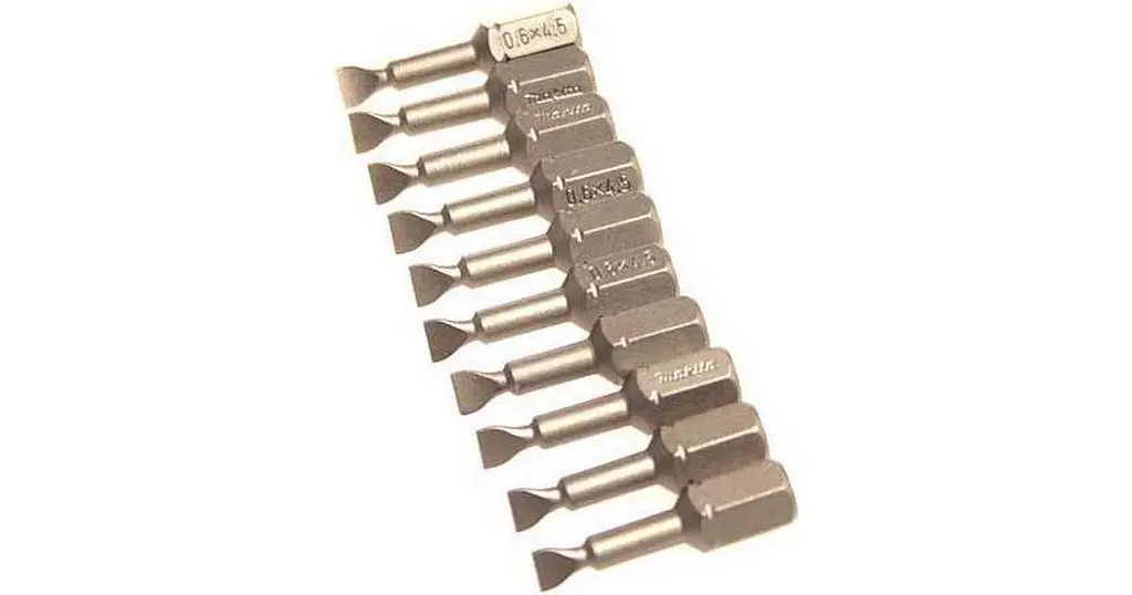 Біти з плоским шліцем 4.5 х 0.6 мм (10 шт) Makita P-06177