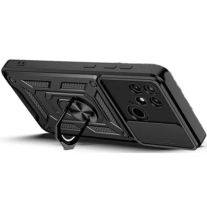 Чохол Ummi Camshield Serge Ring для Xiaomi Redmi 10C Чорний / Black - фото 2