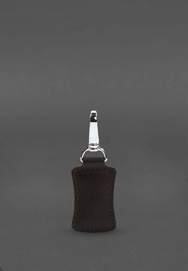 Шкіряний брелок Premium Темно-коричневий - фото 4