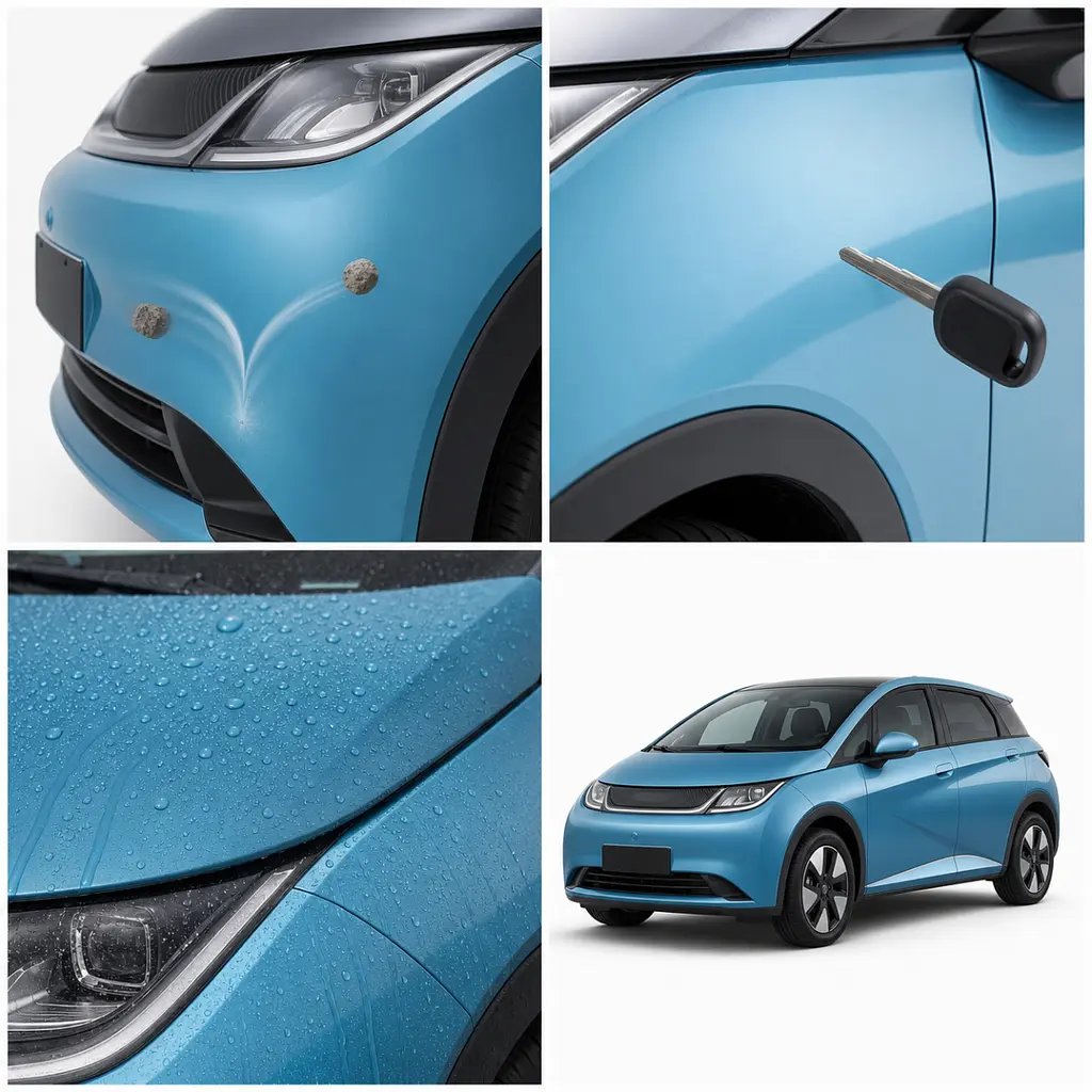 Антигравійна захисна бронеплівка за лекалами для BYD Dolphin I 2021-2024 - повний кузов - фото 3