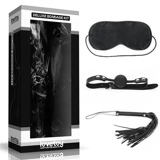 Набір БДСМ - Deluxe Bondage Kit (маска, кляп, флогер) - фото 5