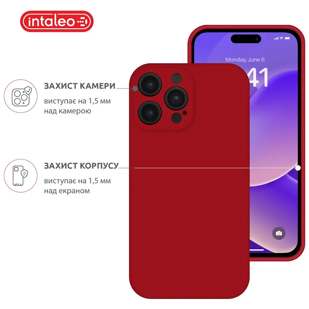 Чохол до мобільного телефона Intaleo SoftShell Apple iPhone 14 Pro Max Red (1283126557835) - фото 3