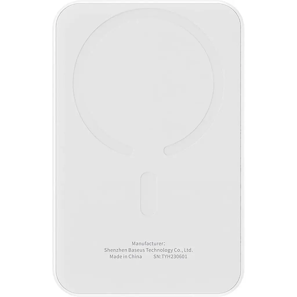 Портативный аккумулятор Baseus Magnetic Mini Wireless 20W 5000mAh stellar white (P10022107223-00) - фото 2