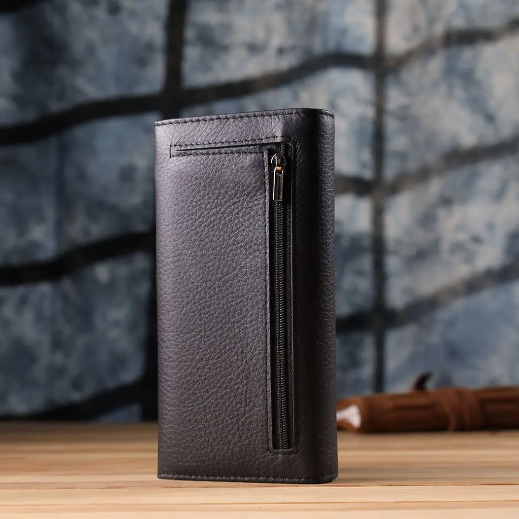 Місткий гаманець для жінок із натуральної шкіри ST Leather 23097 чорний - фото 10