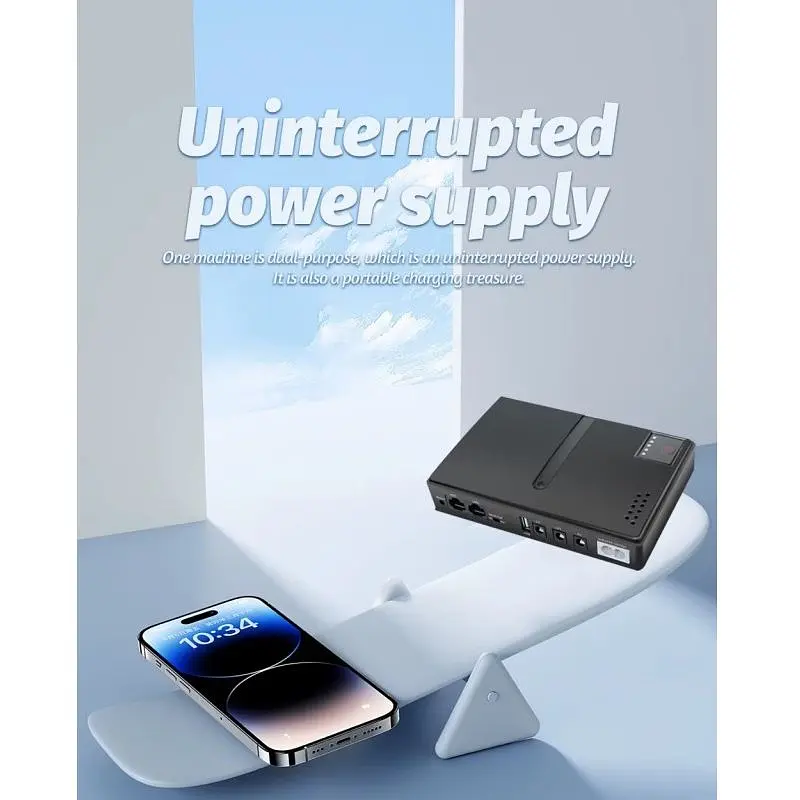 ИБП UPS DC1018L POE под заменные АКБ 18650 4 шт. дизайн 2 Black - фото 4