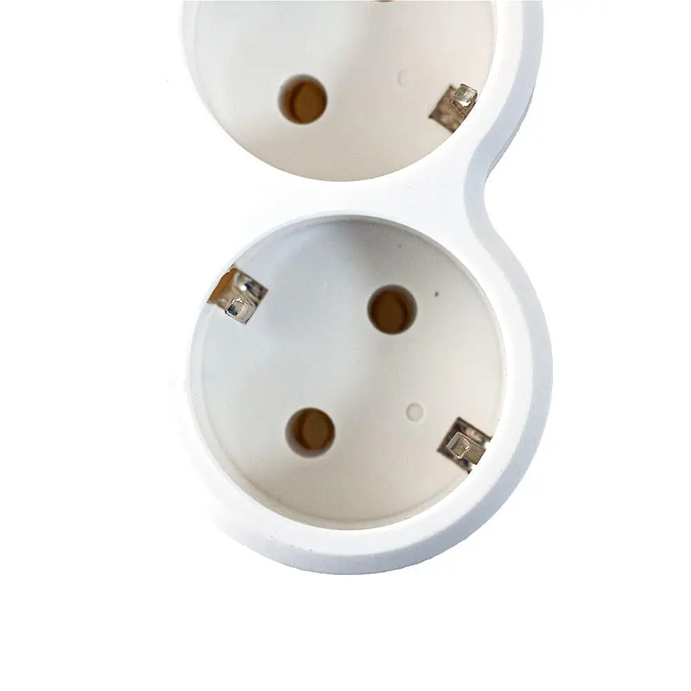 Мережевий фільтр GTL ES05K, 5 розеток, 3 м, White, 10А, до 2.3 кВт, виключатель, заземление, 3x0.75 мм² (GTL-XH-ES05K-3W) - фото 3