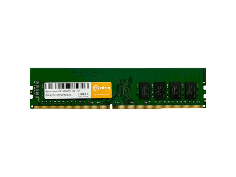 Пам'ять для настільних комп'ютерів ATRIA 16 GB DDR4 2666 MHz (UAT42666CL19K1/16) - фото 2