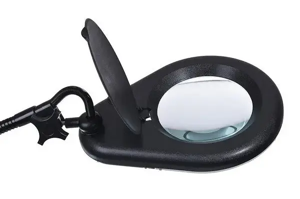 Лупа-лампа 5 діоптрій 130 мм з LED-підсвіткою на струбцині ZD-129B - фото 3