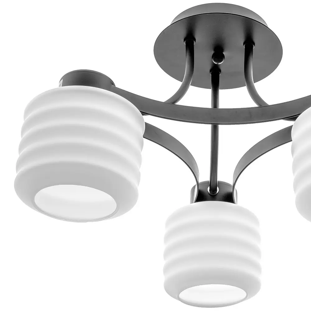 Люстра потолочная Brille классическая E27 60W BK (BR-01461C/3) - фото 2