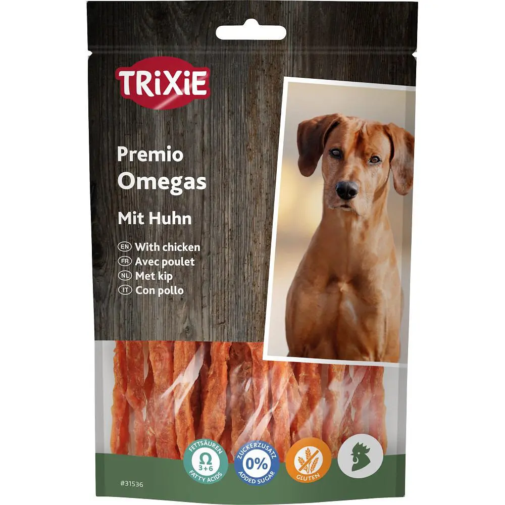 Ласощі Trixie Premio Omega Stripes для собак палички з куркою 100 г (арт.31536)