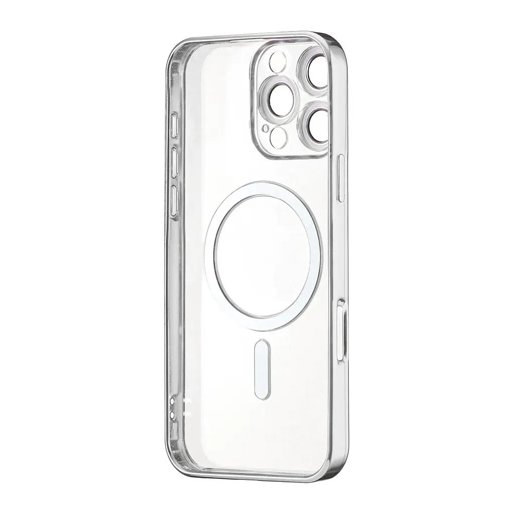 Чохол Ductil Metallic Edge with MagSafe (Protected Camera & Lens) iPhone 16 Pro Max Silver - фото 3