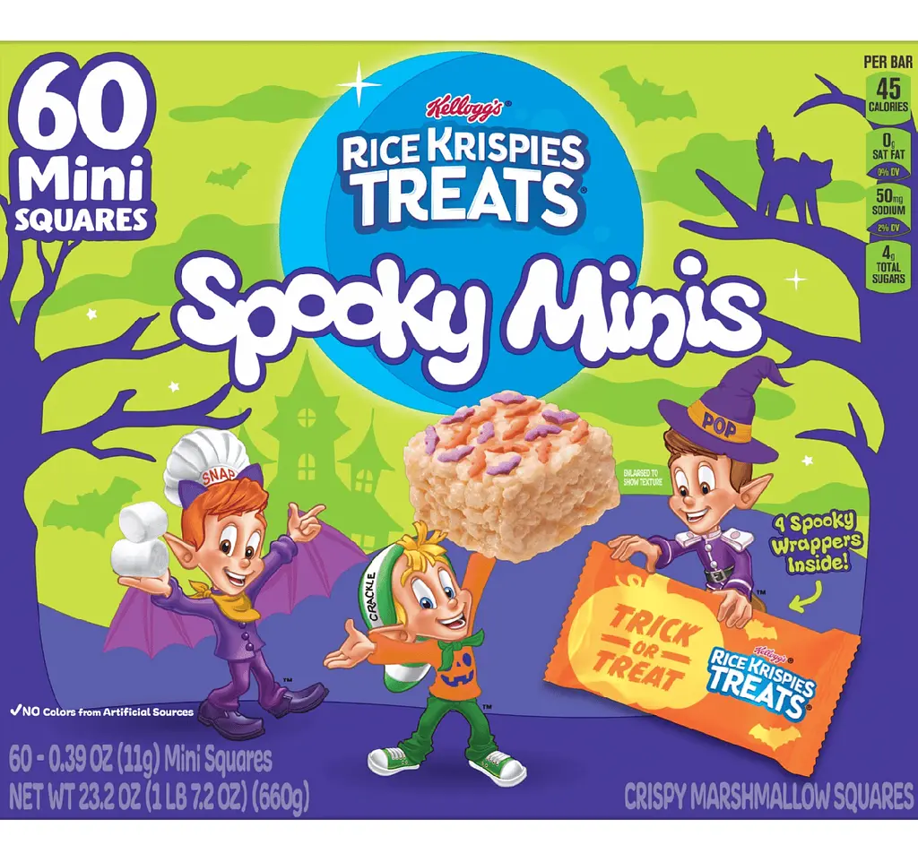 Рисові батончики Kellogg's Rice Krispies Treats Spooky Minis 60 шт, 660г