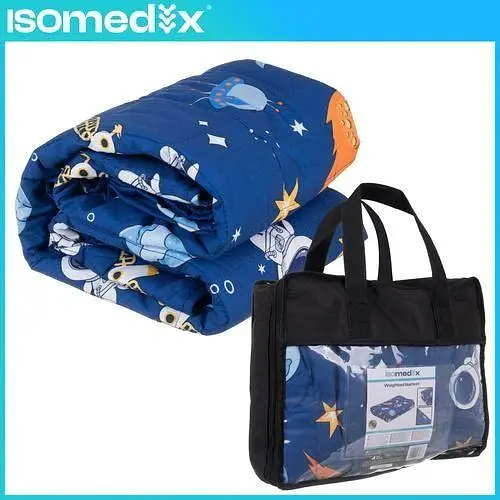 Дитяча обтяжена ковдра Isomedix 26897, 4 кг, 150 × 100 см, сенсорна, з космічним принтом - фото 10