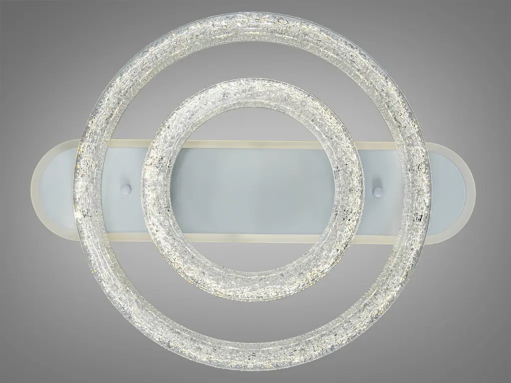 Стельова LED-люстра Diasha 9711/500+300WH, кришталь, димер, пульт, 80 W, 62 см, 13-20m2 - фото 3