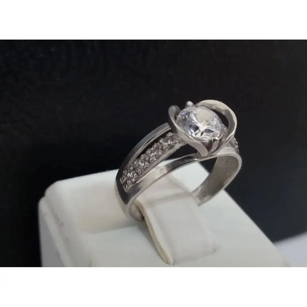 Срібне кільце Агні Торонто з фіанітами. Артикул 1314/9Р-CZ 18 - фото 3