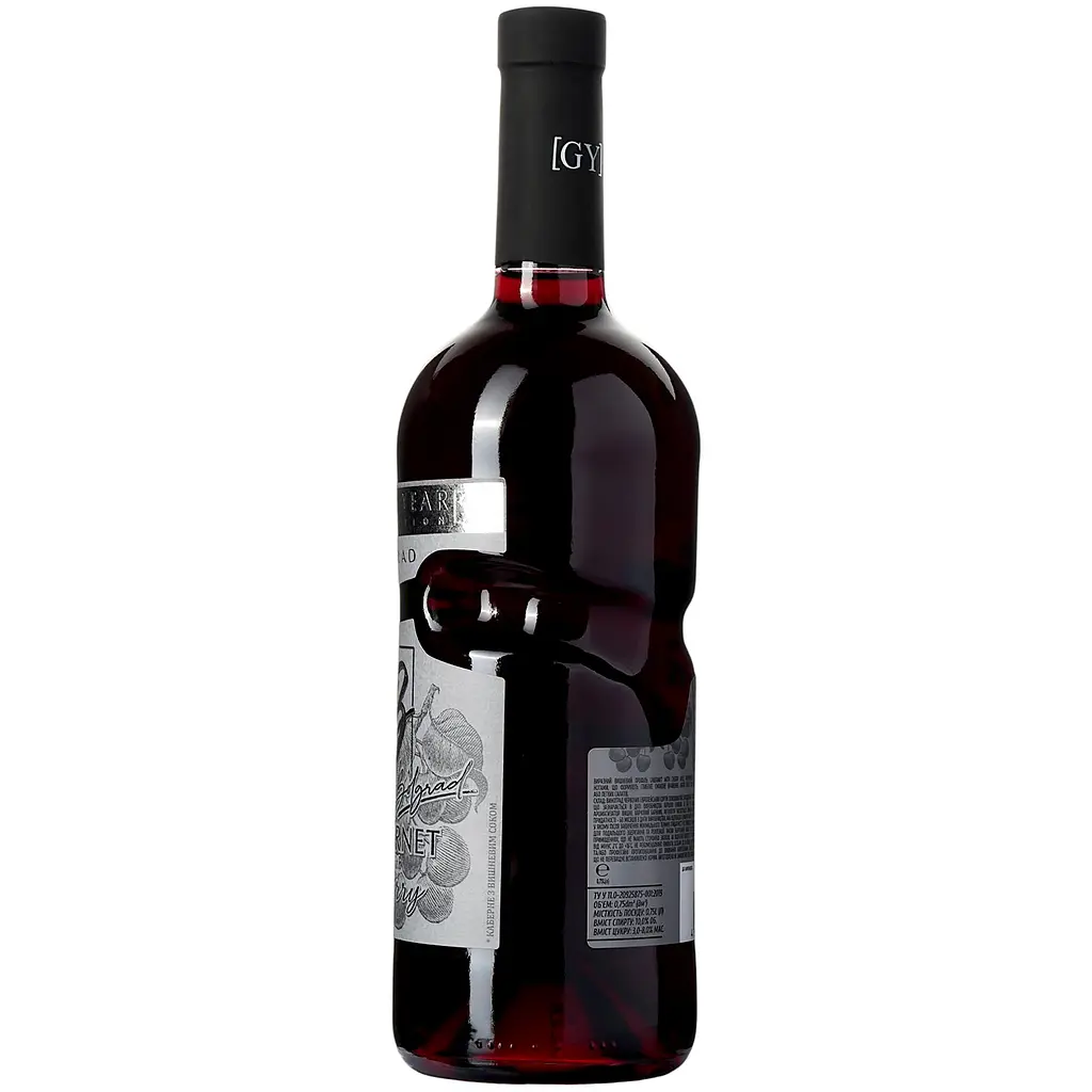 Винний напій Bolgrad Good Year напівсолодкий червоний Cabernet with cherry juice 10% 0.75 л - фото 4