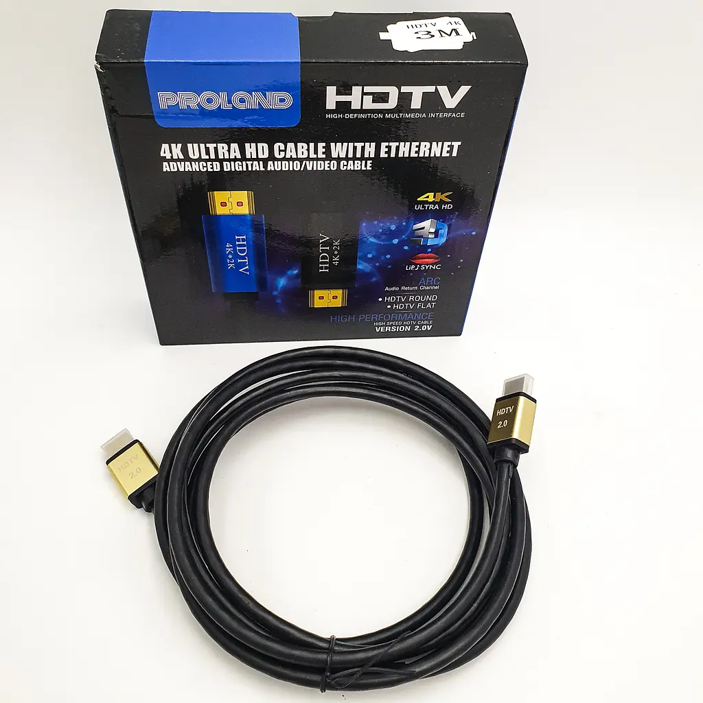 Кабель 4K HDMI to HDMI HDTV 4K x 2K шнур із підтримкою Ethernet Ultra HD 4K 3м чорний - фото 4