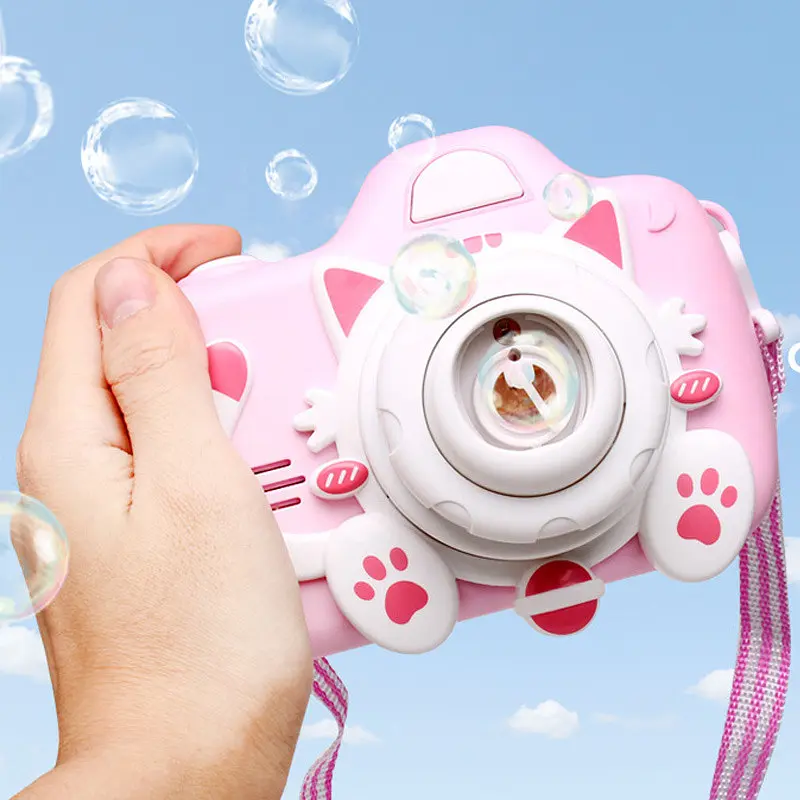 Фотокамера-генератор мильних бульбашок 1001 Kitty Children's camera Pink - фото 4