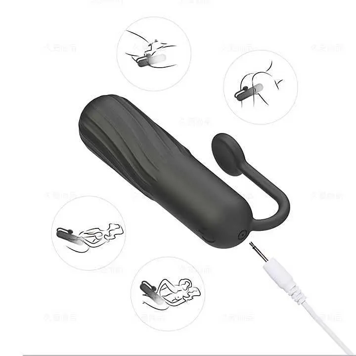 Віброкулька з хвостиком 10 режимів USB 8,4 см Рожевий K0600-2 - фото 2