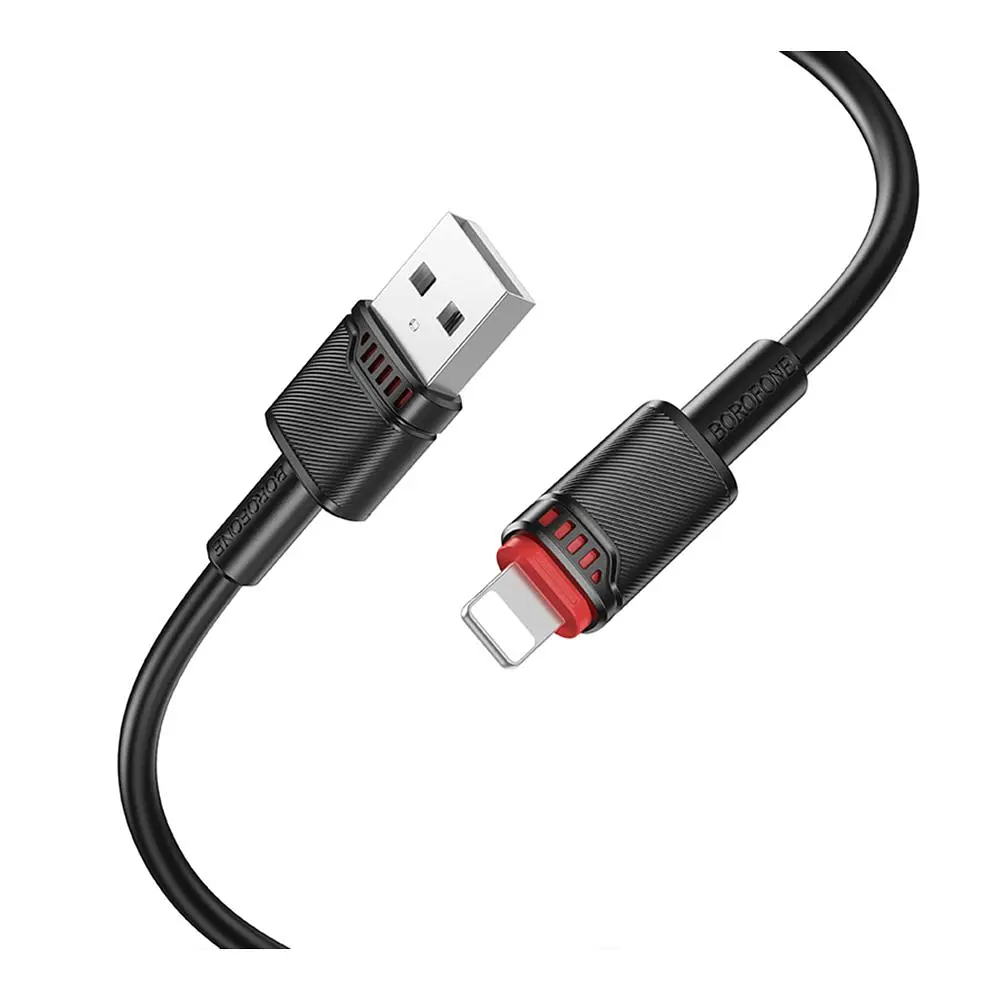 Кабель синхронізації Borofone BX110 Premium USB to Lightning 2.4A 1 м Black (37239_3611054) - фото 4