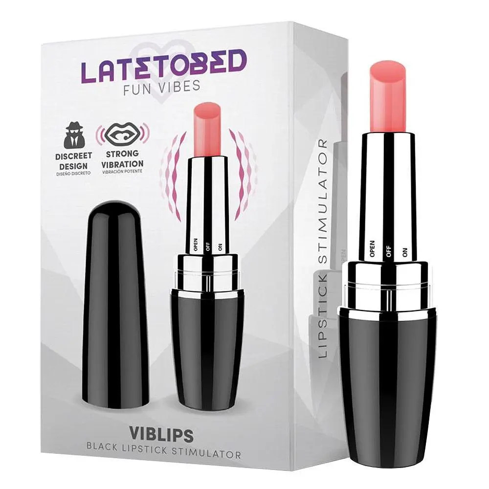 Міні-вібратор Latetobed Viblips Black, 9,5 см (чорний) - фото 4