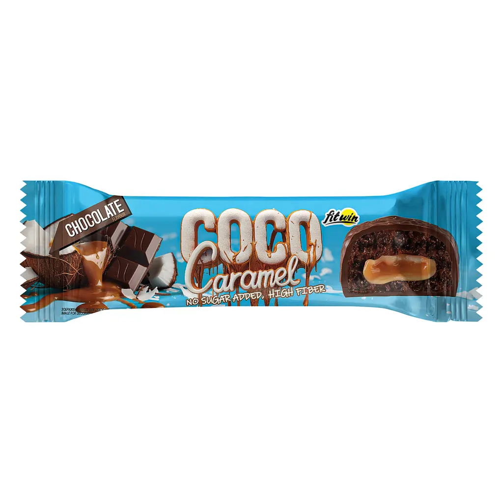 Фітнес батончики, Coco Caramel — 20 × 40 г Chocolate