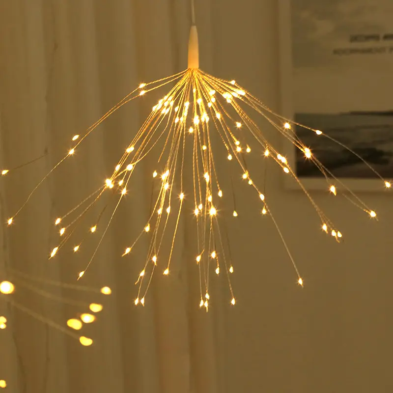 Светодиодная гирлянда Феерверк Firework автономная 150LED, длина нити 26см с пультом - фото 3